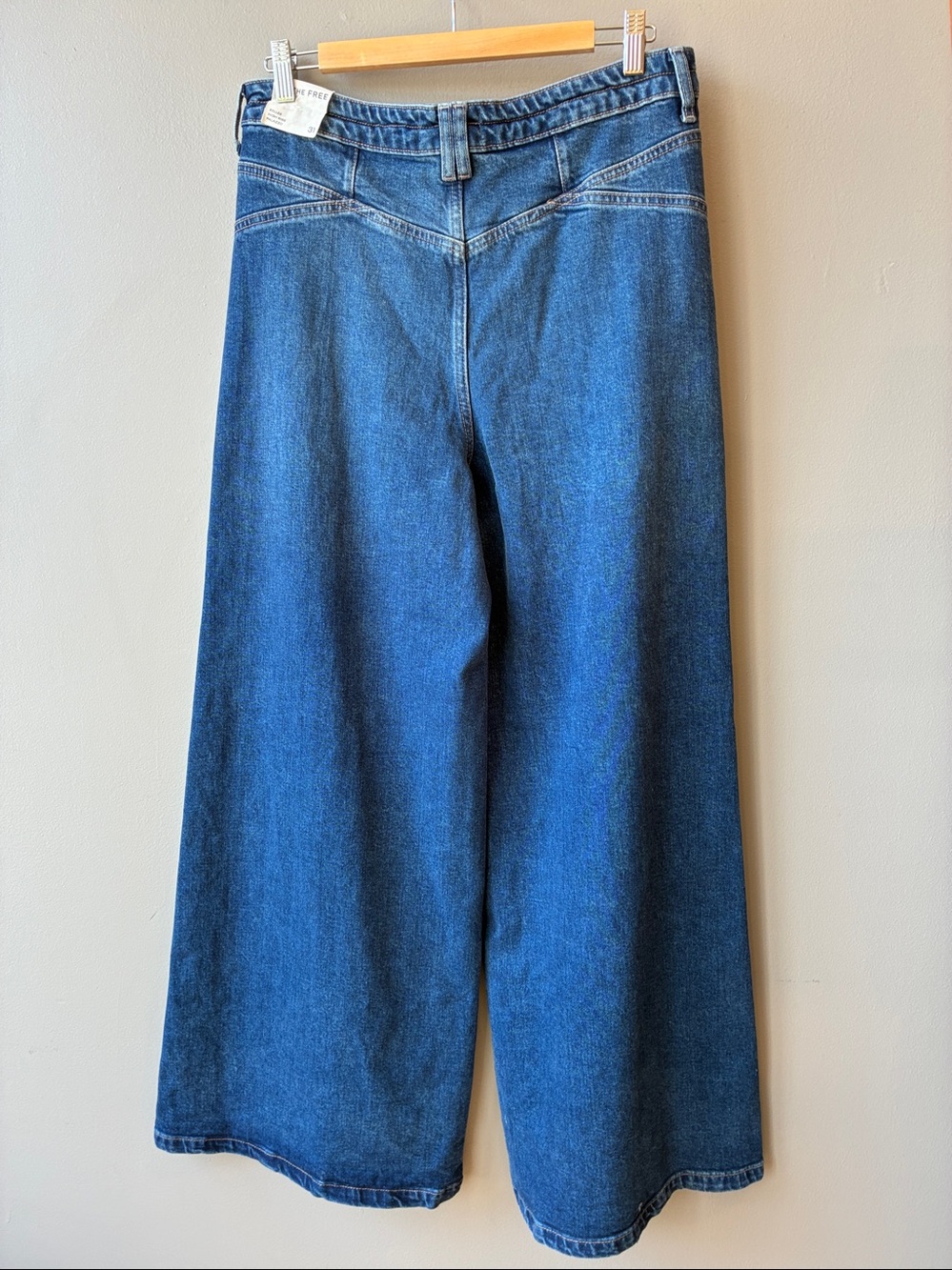 Free People We The Free Kellee Wide-Leg Denim Jeans NWT , 31 - Picture 3 of 6